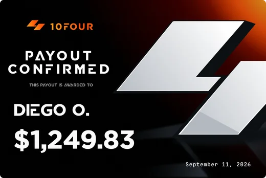 10FOUR payout certificate for Diego